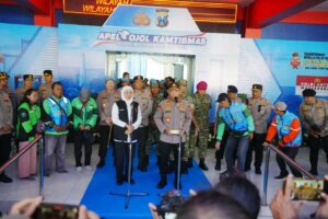 Pimpin Apel Ojol di Jatim, Kapolri Pastikan Komitmen Bermitra Jaga Kamtibmas Kondusif