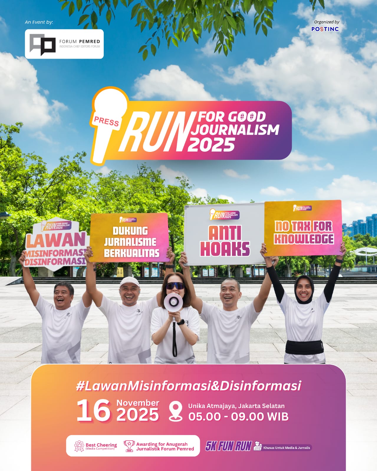 Forum Pemred Dukung Jurnalisme Berkelanjutan melalui Fun Run