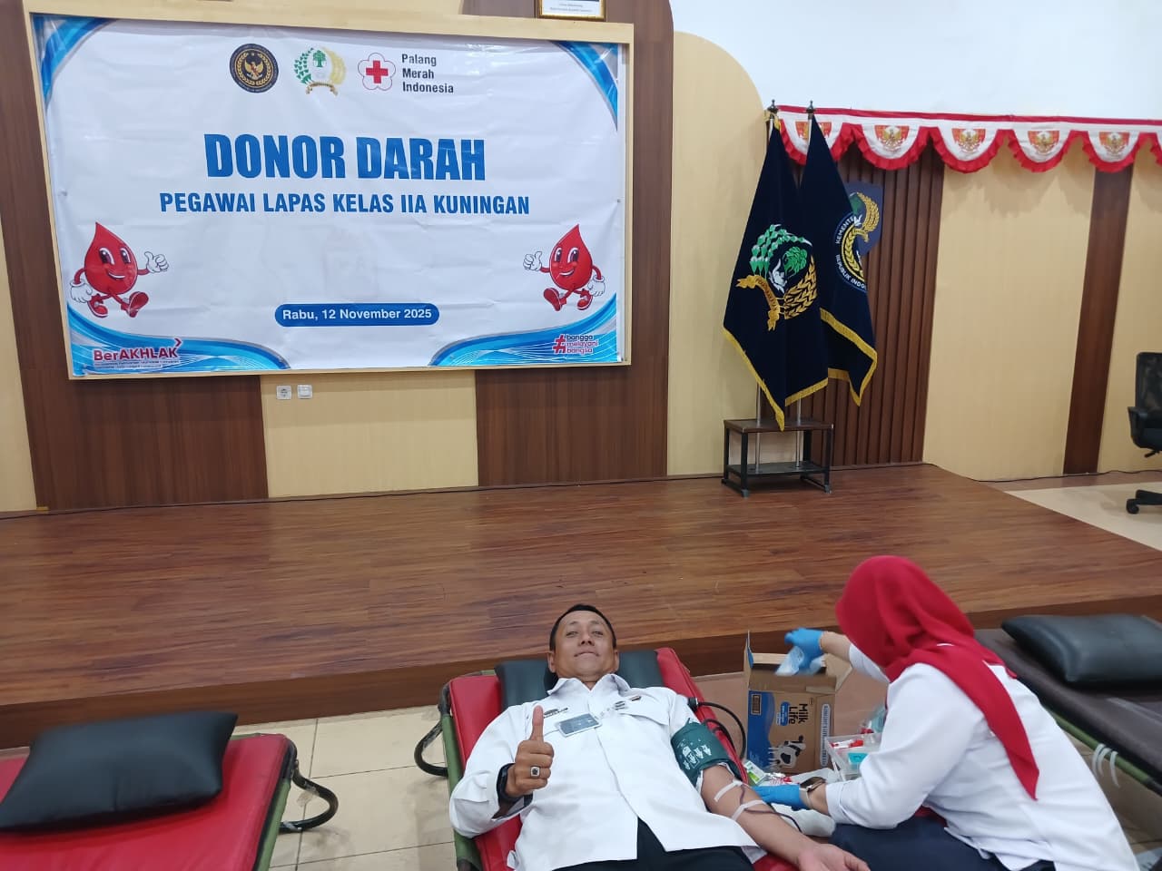 Lapas Kuningan Gelar Donor Darah dalam Rangka Hari Bakti Kemenimpas