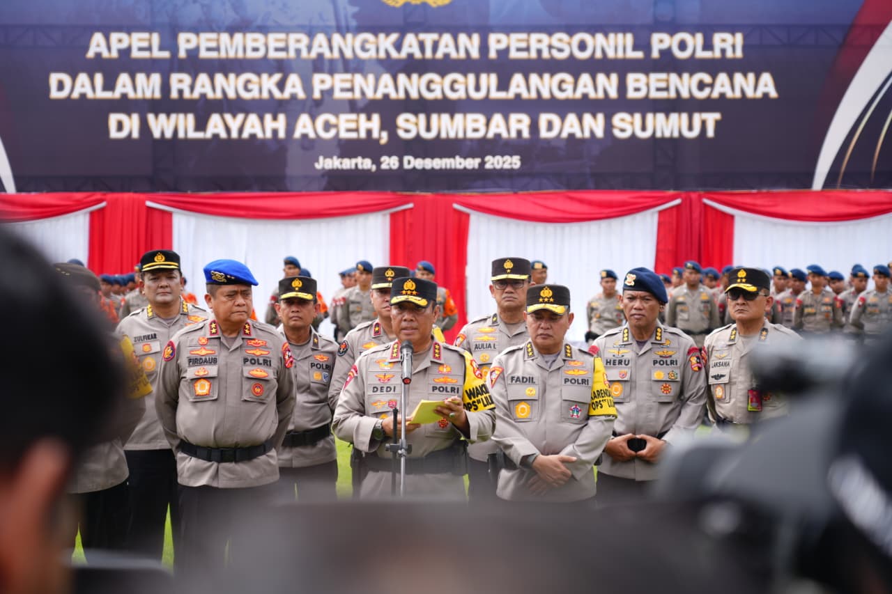 Polri Kembali Berangkatkan 1.500 Personel untuk Penanggulangan Bencana di Sumatera