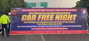 Polres Bogor Berlakukan Car Free Night Dijalur Wisata Puncak Jelang Malam Pergantian Tahun Baru