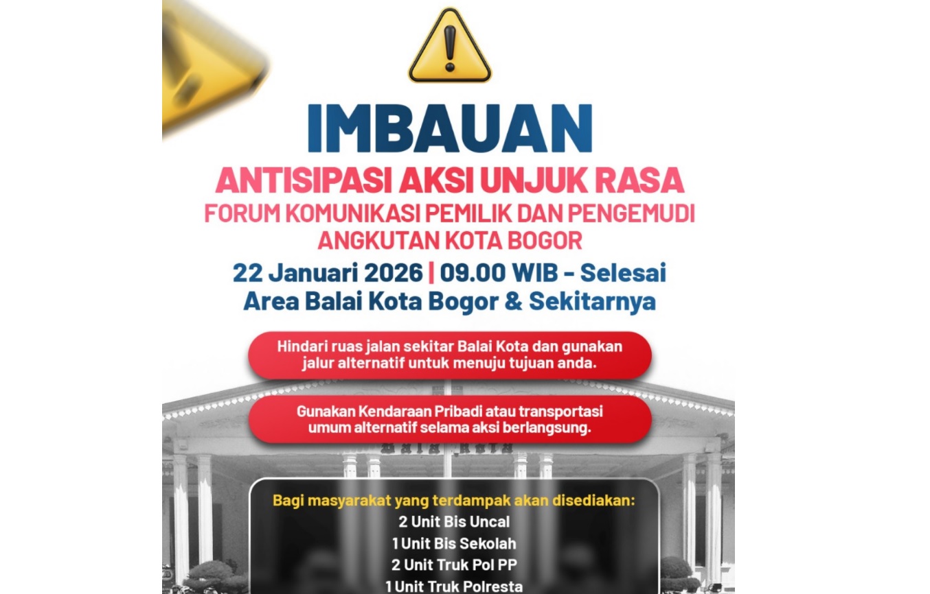 Hari Ini Demo Besar Sopir Angkot, Warga Diminta Hindari Jalan Juanda Bogor