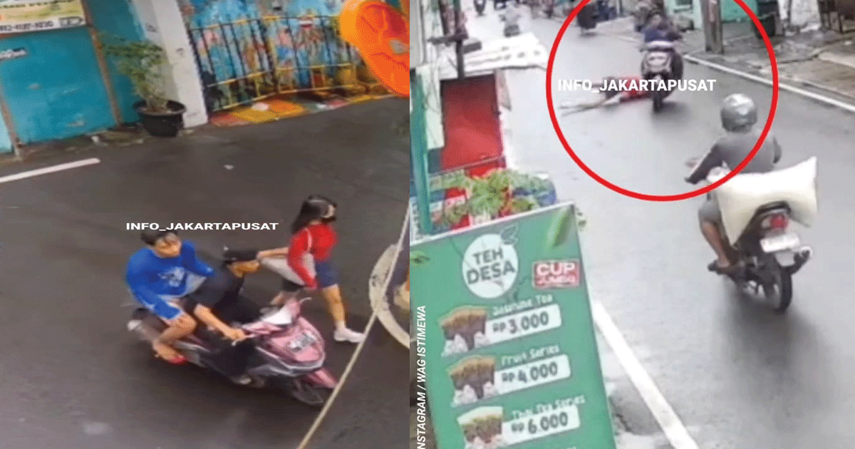 Rekaman CCTV Ungkap Aksi Jambret Brutal di Jakarta Pusat, Polisi Janji Buru Pelaku