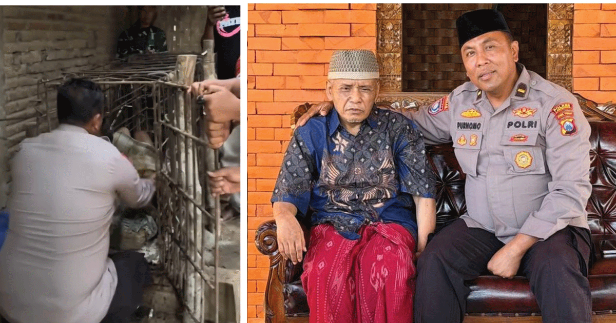 Polisi Bebaskan Mbah Kirno yang Dipasung Selama 20 Tahun di Ponorogo