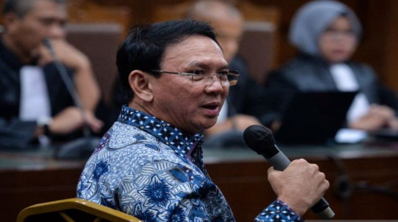 Ahok memberikan kesaksian dalam sidang korupsi tata kelola minyak Pertamina di Pengadilan Tipikor