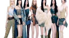 Girl group K-pop BABYMONSTER berpose bersama dalam foto resmi terkait pencapaian 11 juta subscriber YouTube.