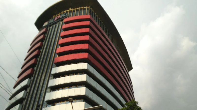 Gedung Merah Putih KPK di Jakarta, lokasi penyampaian keterangan terkait koordinasi KPK dan Kejaksaan Agung usai OTT oknum jaksa di Banten.