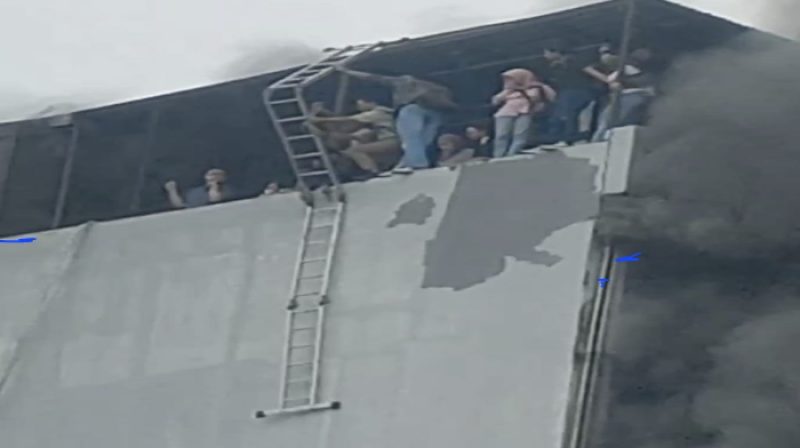 Gedung Terra Drone Terbakar