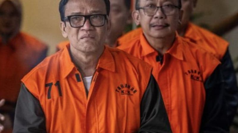 Immanuel Ebenezer Gerungan menghadiri sidang pemerasan sertifikat K3 di Pengadilan Tipikor Jakarta Pusat pada Senin 26 Januari 2026.