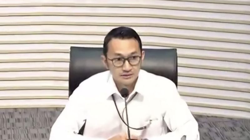 Juru Bicara KPK Budi Prasetyo memberikan keterangan pers mengenai penyidikan kasus korupsi kuota haji di Gedung KPK Jakarta.