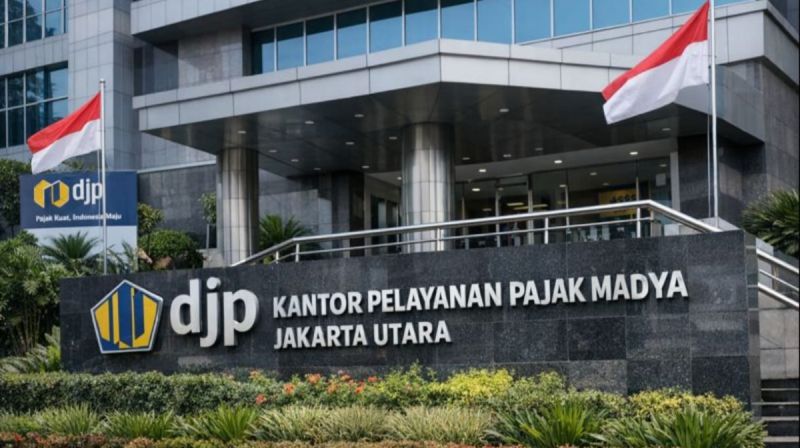 Kantor Pelayanan Pajak Madya Jakarta Utara yang menjadi lokasi pemeriksaan pajak dalam perkara dugaan suap yang diusut KPK.