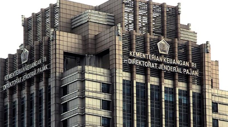 Gedung Direktorat Jenderal Pajak Kementerian Keuangan di Jakarta saat penggeledahan KPK terkait dugaan suap pajak.