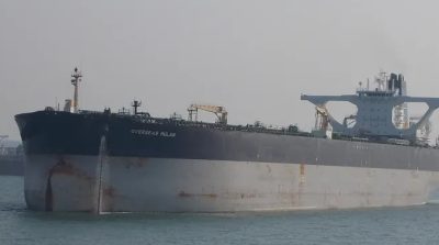 Kapal tanker minyak Marinera di Atlantik Utara yang disita Amerika Serikat terkait pengiriman minyak Venezuela.