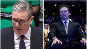 Kolase Perdana Menteri Inggris Keir Starmer dan Elon Musk, pemilik platform X, terkait polemik penggunaan chatbot AI Grok dan tuntutan kepatuhan terhadap hukum Inggris.