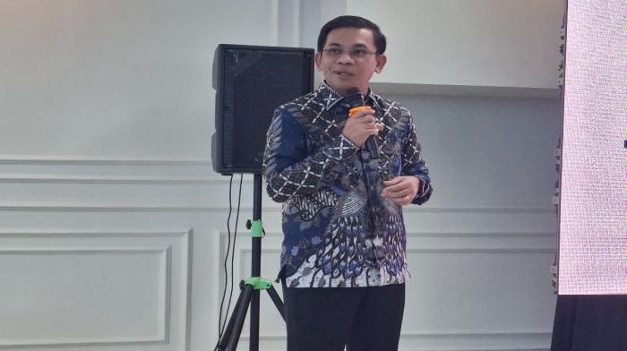 Slide data EVA dan BPHTB Provinsi Banten 2024–2025 yang dipaparkan Kepala Kanwil BPN Banten, Harison Mocodompis.