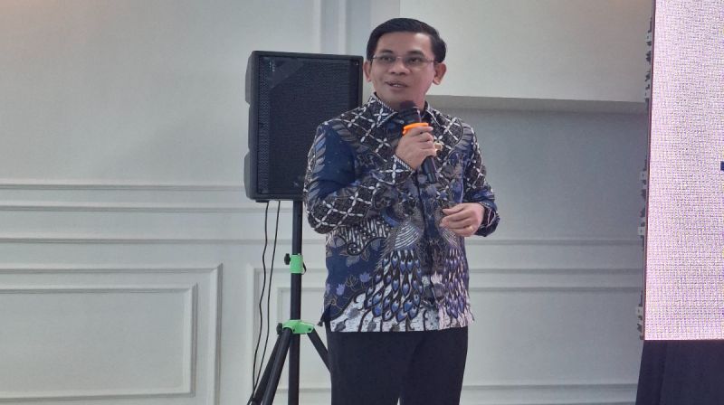 Slide data EVA dan BPHTB Provinsi Banten 2024–2025 yang dipaparkan Kepala Kanwil BPN Banten, Harison Mocodompis.