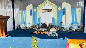 Salah seorang warga binaan Lapas Kelas I Medan menjadi peserta MTQ yang digelar di Masjid Asy-Syakirin, Sabtu (7/2/2026). (Dok Lapas Medan)