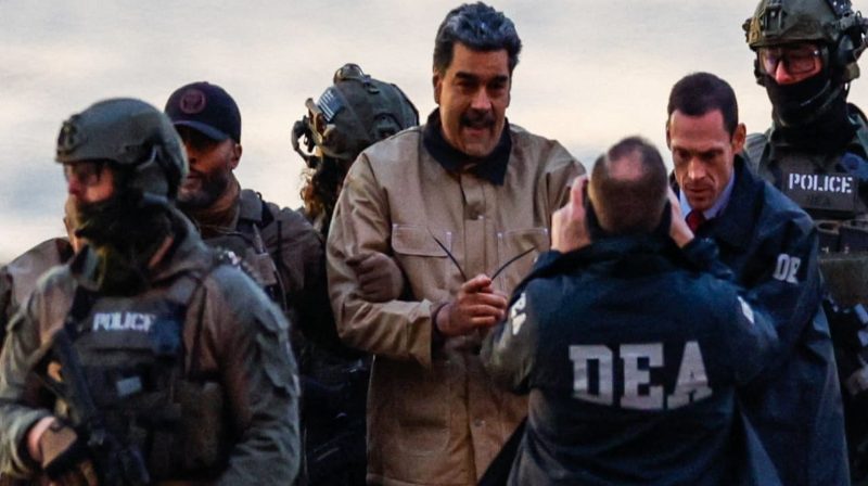 Pengamanan ketat mengawal Nicolás Maduro saat tiba di Heliport Downtown Manhattan, New York, sebelum dibawa ke Gedung Pengadilan Federal Daniel Patrick Moynihan untuk menghadapi dakwaan federal Amerika Serikat, Senin (5/1/2026) waktu setempat.