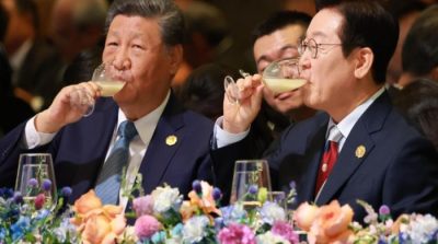 Presiden Korea Selatan Lee Jae Myung dan Presiden Tiongkok Xi Jinping