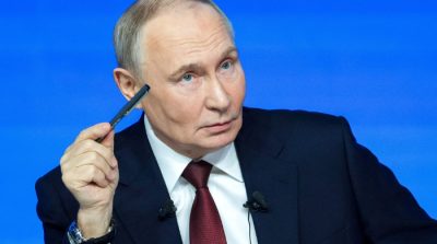Presiden Rusia Vladimir Putin berbicara menanggapi serangan drone Ukraina.