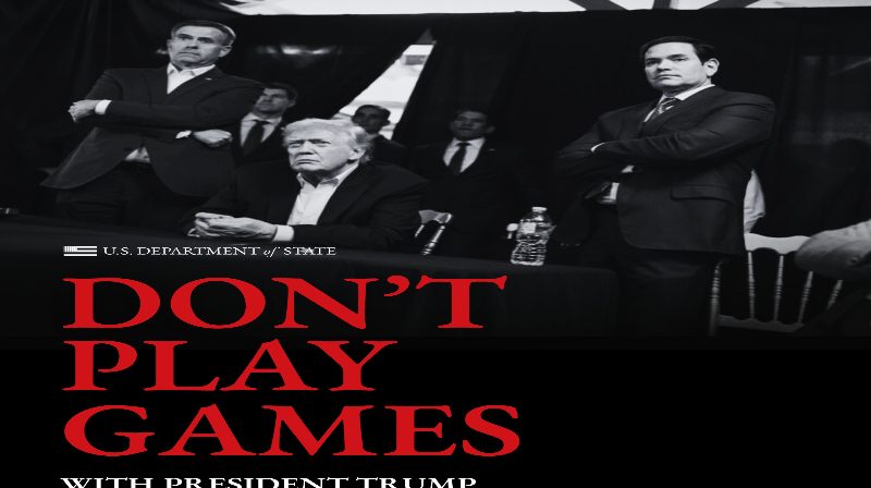 Foto Presiden AS Donald Trump yang dibagikan akun Gedung Putih di X dengan pesan peringatan keras terkait penangkapan Presiden Venezuela Nicolás Maduro dan operasi militer Amerika Serikat.