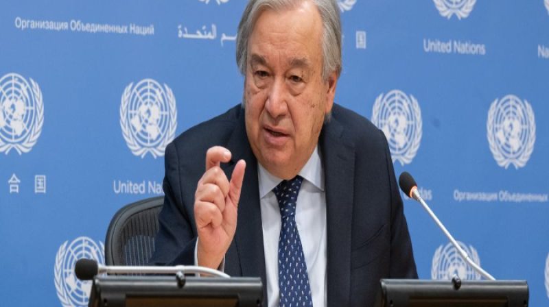 Sekretaris Jenderal PBB António Guterres menyampaikan pernyataan di markas PBB terkait krisis Venezuela.