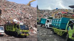 Tumpukan sampah di TPA Cipeucang, Serpong, Kota Tangerang Selatan