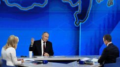 Presiden Rusia Vladimir Putin berpidato terkait perang Ukraina dan ketegangan dengan Uni Eropa