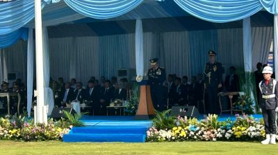 Menteri Imipas, Agus Andrianto saat memperingati Hari Bakti ke-1 Kemen Imipas di Lapas Narkotika, Cipinang, Jakarta Timur, Rabu (19/11/2025). Foto: www.hallonews.com/Anjas